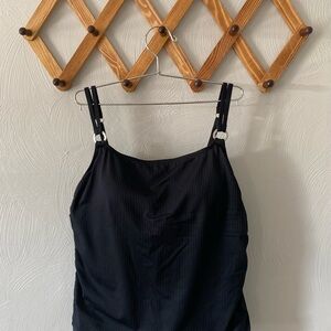 Sleek Black Swim Top